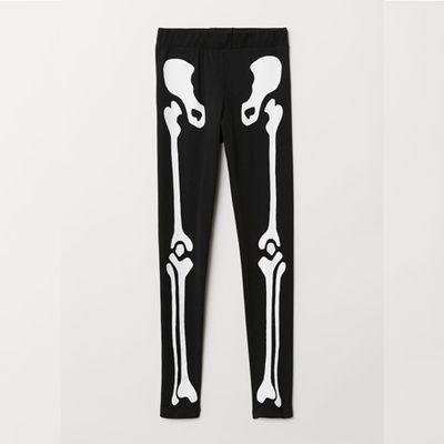 Jersey Leggings Black Skeleton  from H&M