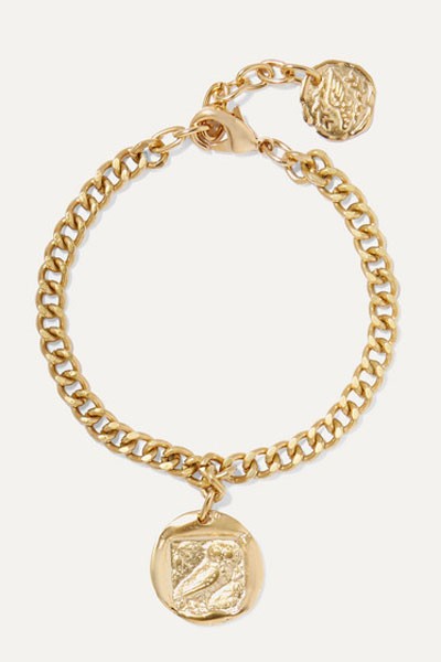 Owl Gold-Tone Anklet from Ancient Greek Sandals