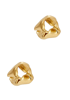 Not So Big Scrunch 14kt Gold Vermeil Hoop Earrings from CompletedWorks