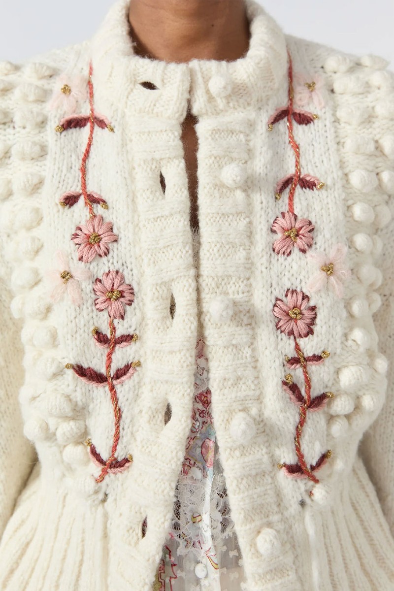 Gloria Embroidered Alpaca Cardigan from Hayley Menzies