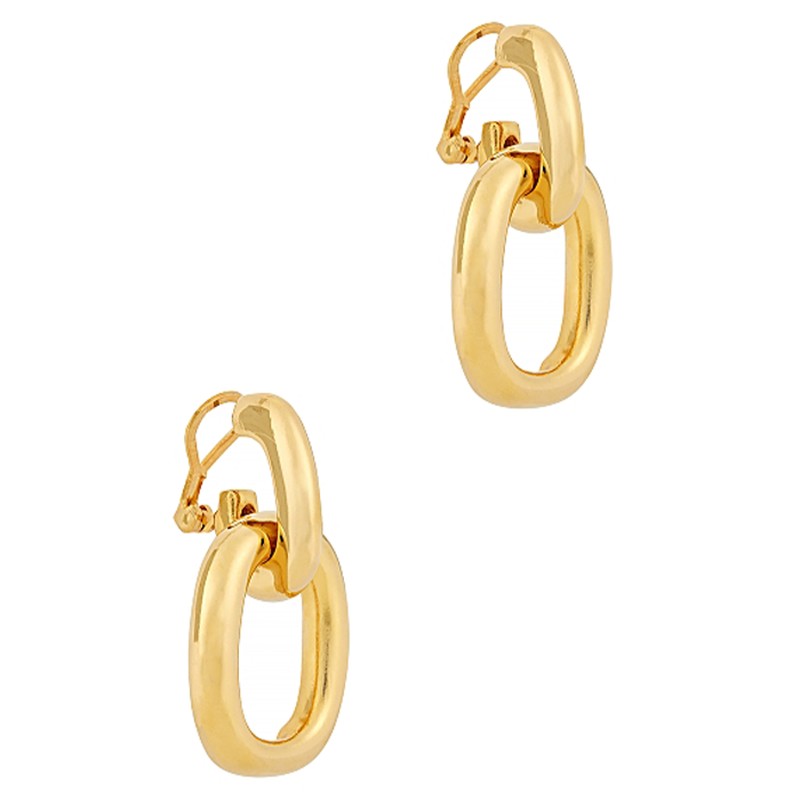 Gold-Tone Hoop Earrings from Kenneth Jay Lane