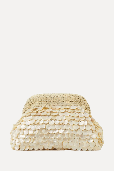 Hand-Beaded Shell Clutch from Monsoon