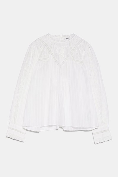 Embroidered Blouse from Zara