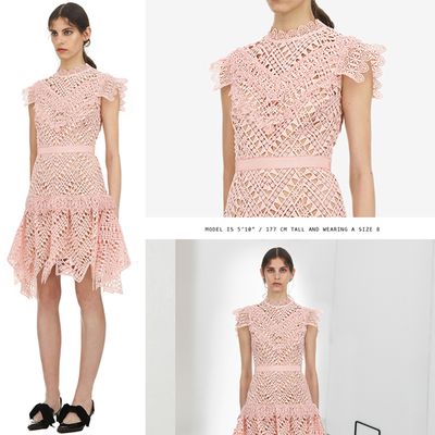 Abstract Triangle Lace Dress