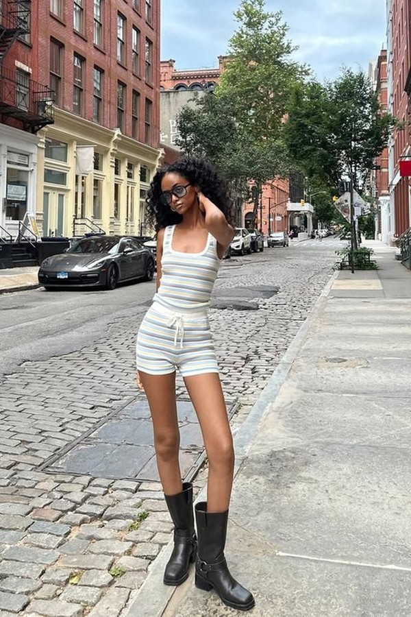 Multi-Striped Strappy Top