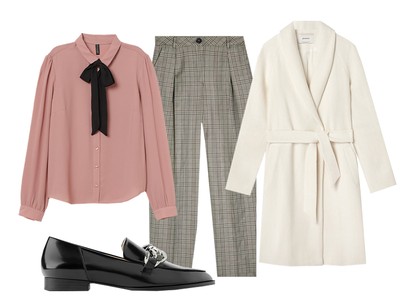 How To Style Topshop Check Peg Trousers