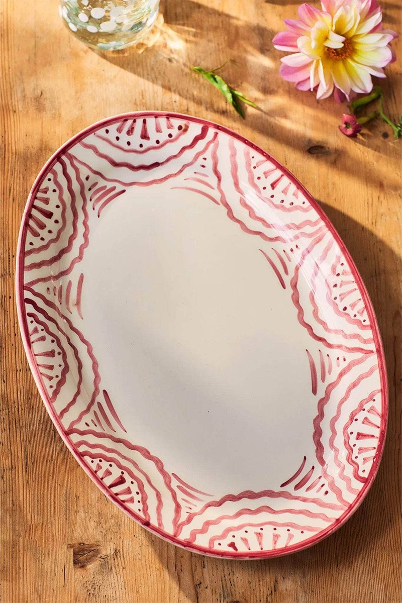 Large Pink Platter from Late Afternoon