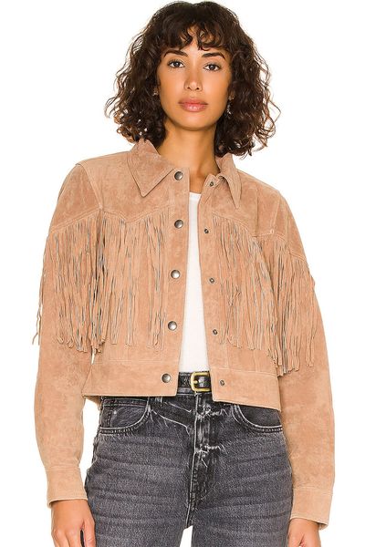 Suede Fringe Jacket from Blank NYC