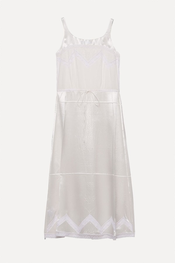 Batiste Embroidered Midi Dress from Prada