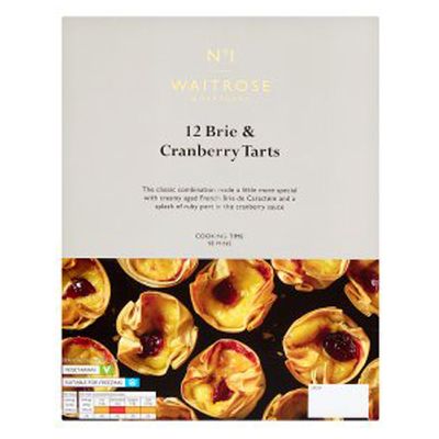 12 Brie & Cranberry Filo Tartlets from Waitrose