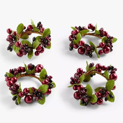 Christmas Cranberries Napkin Rings from John Lewis & Partners