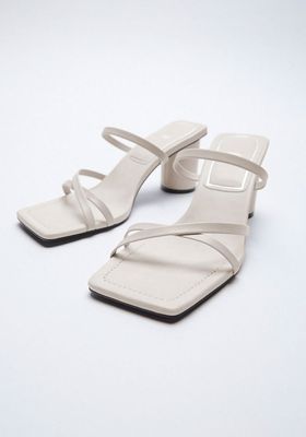 Leather High Heel Sandals from Zara
