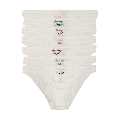 Knicker Of The Week Set Of Embroidered Briefs from Stella McCartney Lingerie