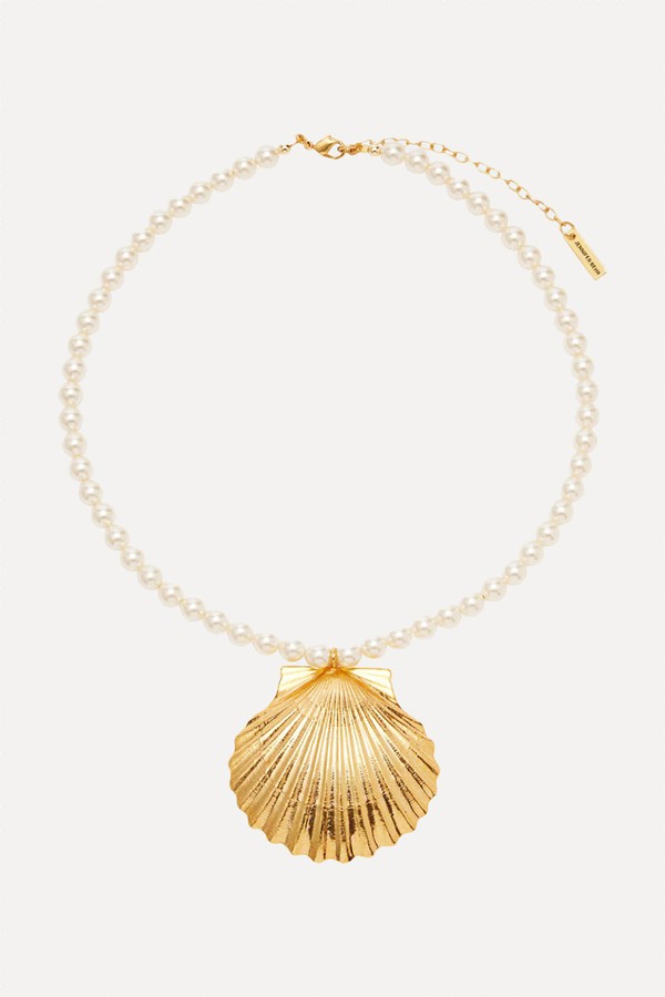 Siren Faux Pearl Gold-Plated Necklace from Jennifer Behr