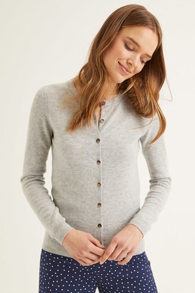 Cashmere Crew Cardigan