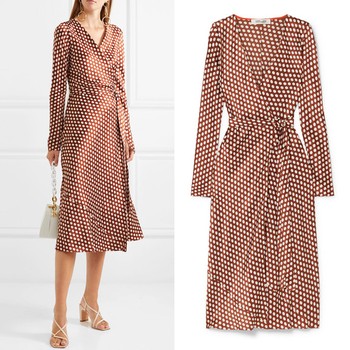 Tilly polka-dot silk-satin wrap dress from Diane Von Furstenberg