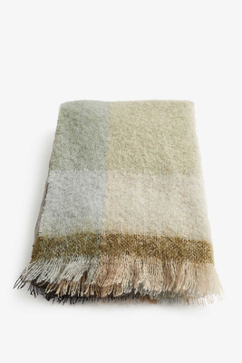 Curtis Check-Print Mohair-Blend Throw from Soho Home
