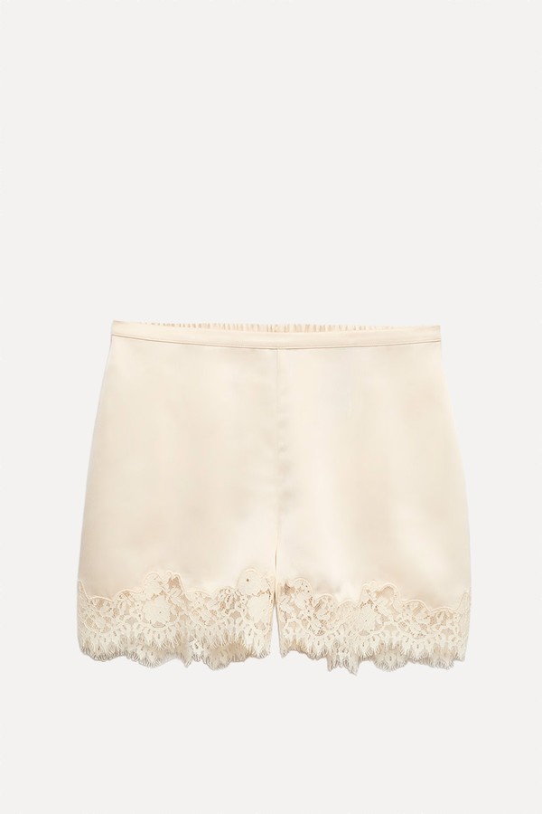 Satin Lace Trim Shorts from Marks & Spencer