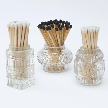 Vintage Glass Match Pots from Vintage & Bespoke