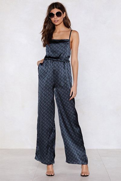 Slip Up Geometric Jumpsuit