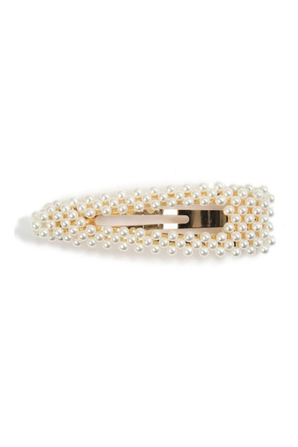 Cream Pearl Effect Clip