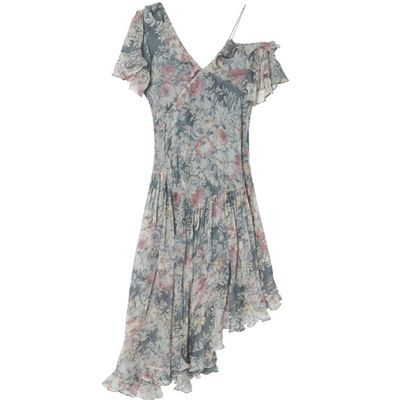 Cavalier Asymmetric Floral-Print Silk-Georgette Dress from Zimmermann