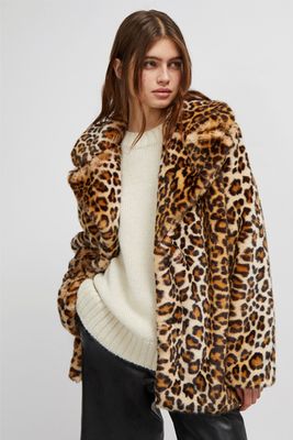 Leopard Print Faux Fur Coat from French Connection