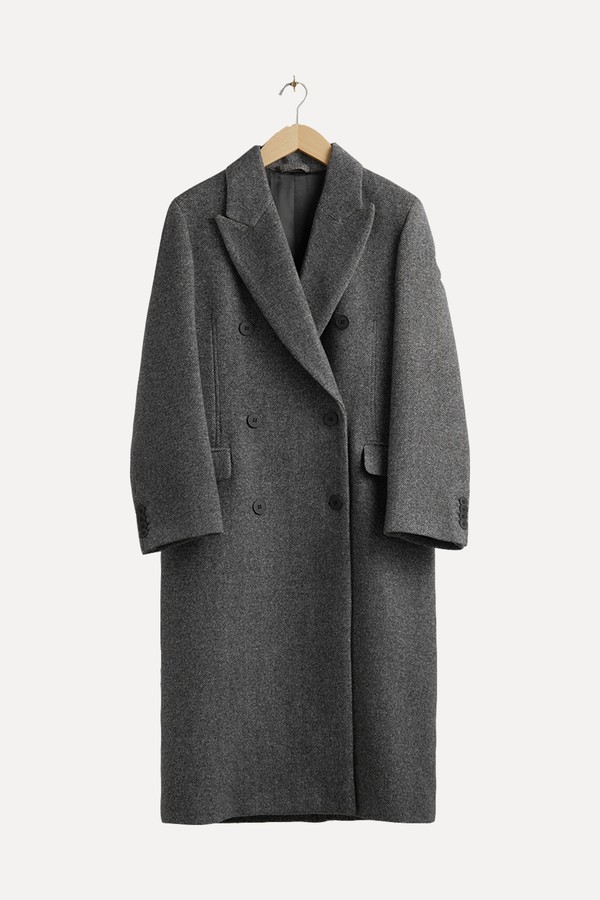 Double-Breasted Herringbone Coat from & Other Stories