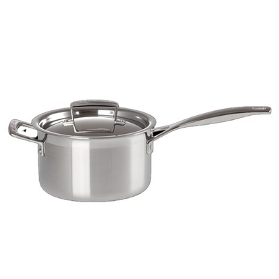 3-Ply Stainless Steel Saucepan With Lid from Le Creuset