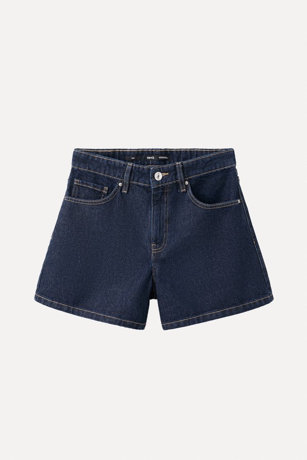 Straight-Fit Denim Shorts