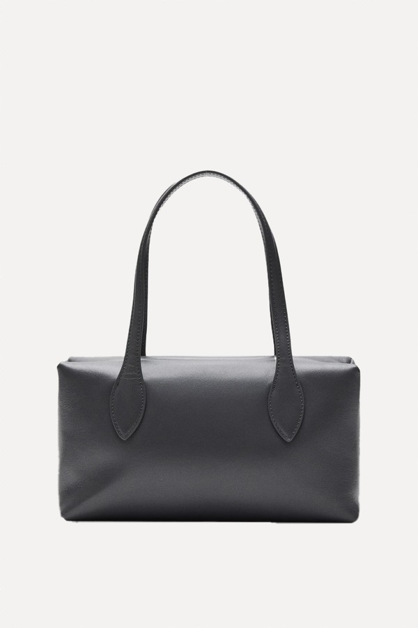 Quilted Leather Shoulder Bag from Mango 