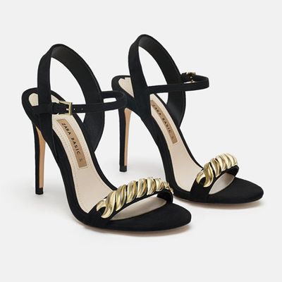High Heel Sandals With Chain Detail  from Zara
