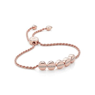 Linear Bead Diamond Chain Bracelet
