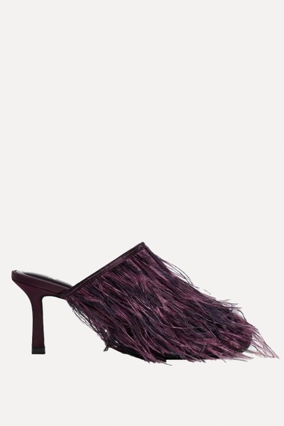 Feather Slingback Heels from Zara