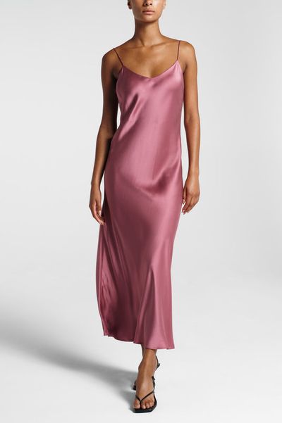 Lyon Silk Bias Cut Slip Dress from Asceno