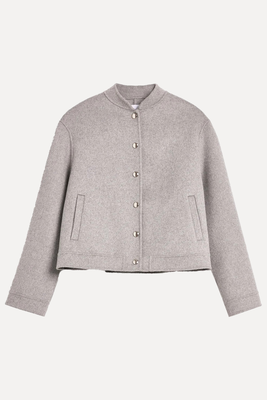 Double Faced Wool Bomber Jacket from Because Of Alice