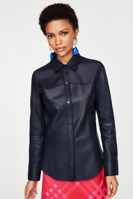 Tailored Nappa Leather Shirt from Uterque