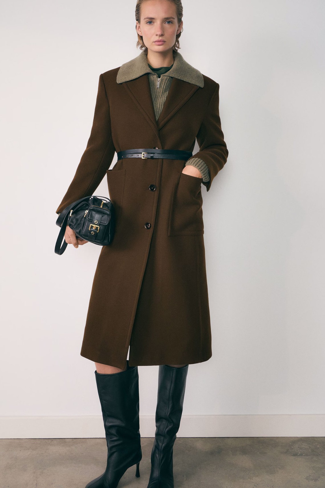 Virgin Wool Coat With Pockets