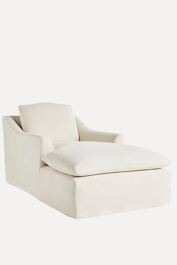 Nora Performance Linen Slipcover Chaise