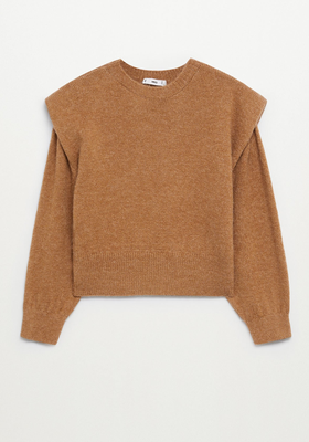 Shoulder Pad Knit Sweater from Mango