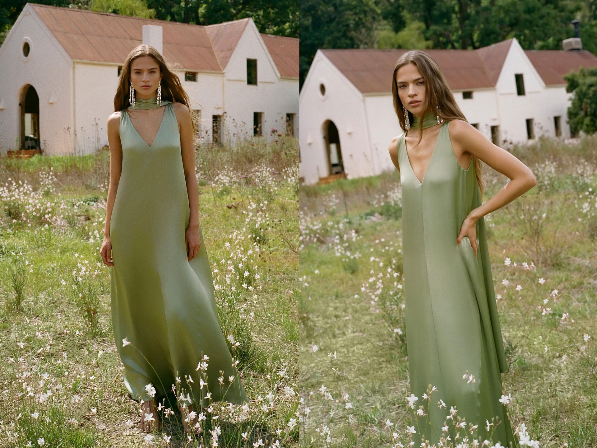 La Lune Scarf Panelled Maxi Dress from Shona Joy