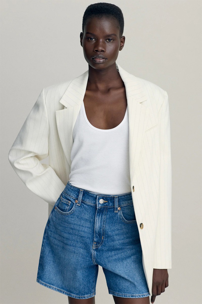 High-Waisted Denim Shorts from H&M