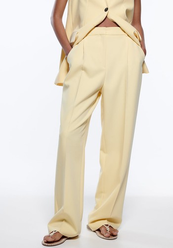 Mid Rise Straight Leg Trousers