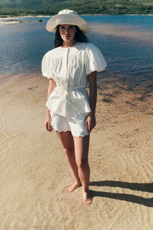 Pure Cotton Scallop Hem Shorts from Marks & Spencer