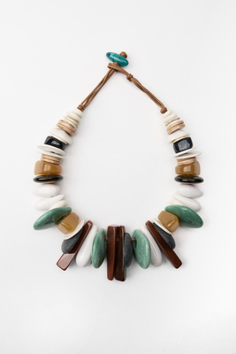 Necklace With Contrast Stone Pieces  from Zara