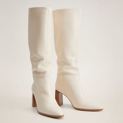 Leather Boots With Tall Leg from Mango