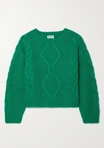 Darlene Cable-Knit Wool-Blend Sweater from Rixo