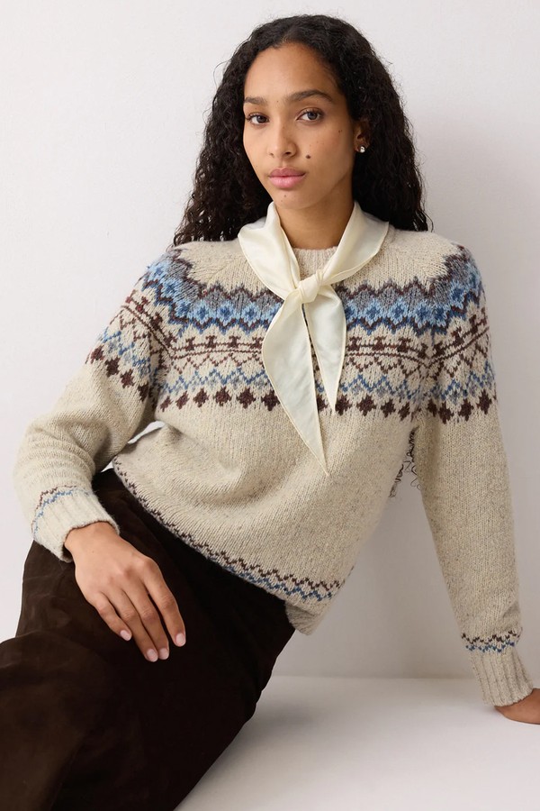 Fairisle Silk Scarf Jumper