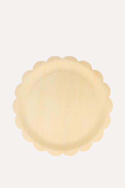 Wooden Scalloped Large Plates from Meri Meri