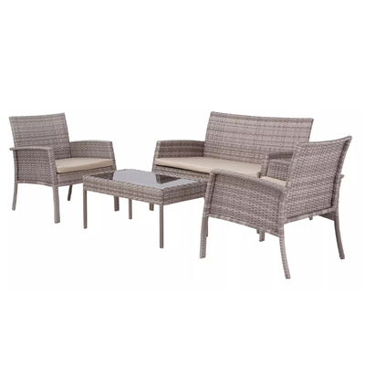 Lucia 4 Seater Rattan Effect Sofa Set